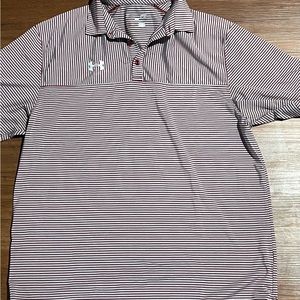 Under Armour striped Polo shirt sz L